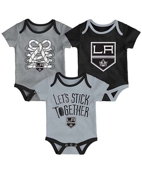 Outerstuff Los Angeles Kings Five On Three Creeper 3 Pc Set Infants