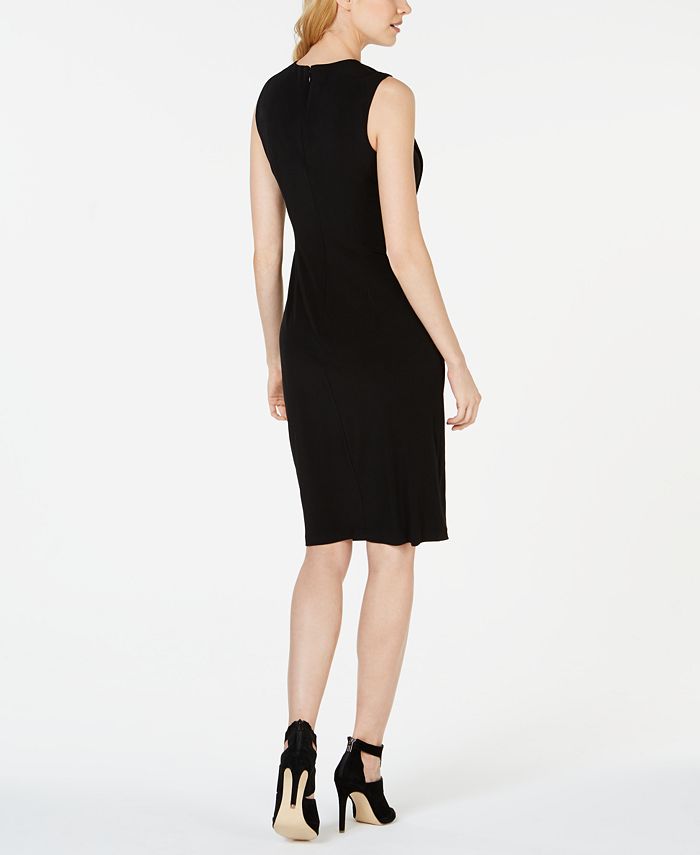 Calvin Klein Button-Trim Sheath Dress - Macy's