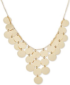Multi-Disc Dangle Disc Statement Necklace in 14k Gold-Plated Sterling Silver, 15-3/4" + 2" extender