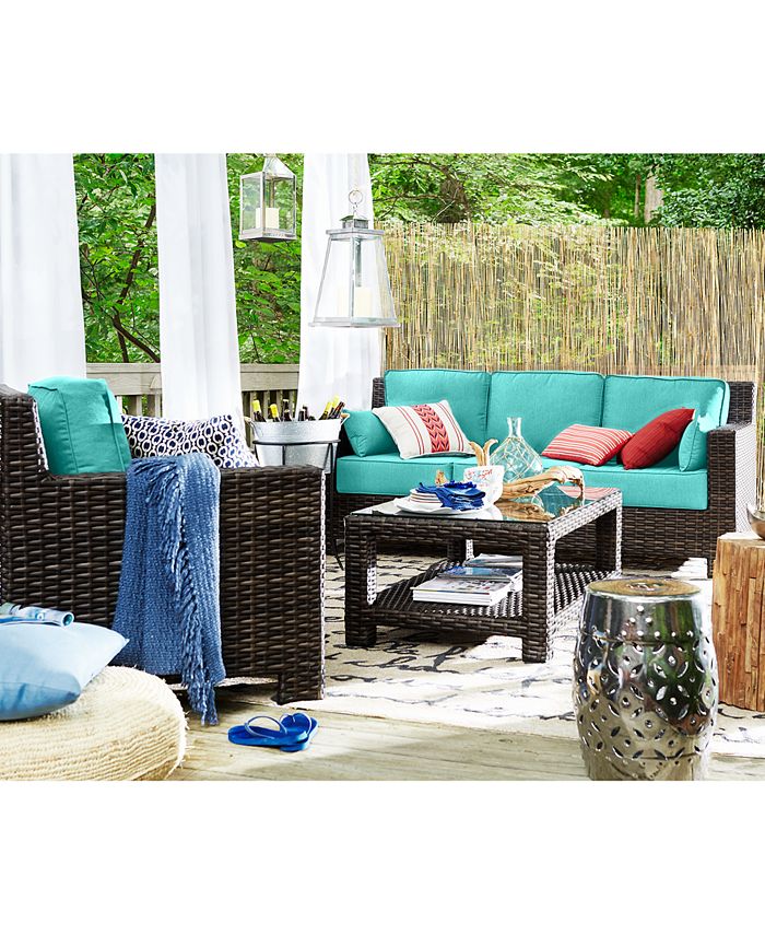 Furniture Viewport Outdoor Wicker 8Pc. Seating Set (1 Sofa, 1 Club Chair, 1 Swivel Glider, 2
