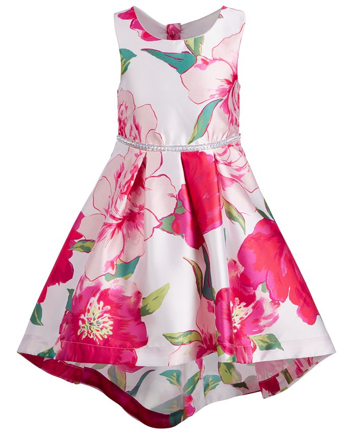 Speechless Little Girls FloralPrint Satin Dress Macy's