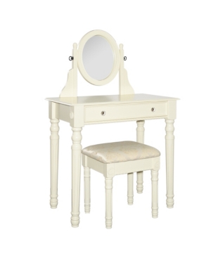 Lorraine Vanity Set with Bench and Mirror