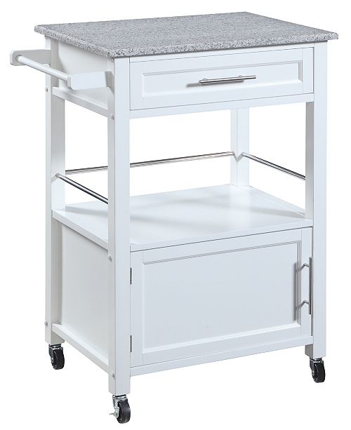 Linon Home Decor Mitchell Kitchen Cart With Granite Top Reviews Home Macy S