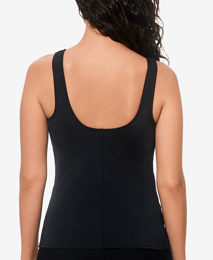 Reebok Women's Endless Endurance Tankini Top Swimsuit Black Size 14