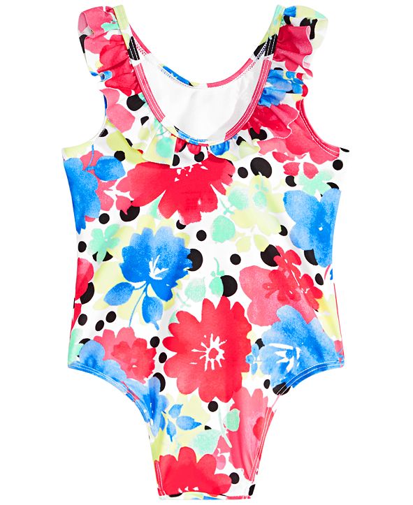 First Impressions Baby Girls Floral-Print Swimsuit, Created for Macy's ...