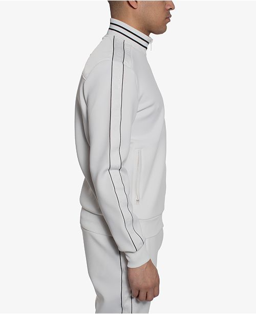 Sean John Men S Logo Taping Neoprene Track Jacket Reviews Coats Jackets Men Macy S
