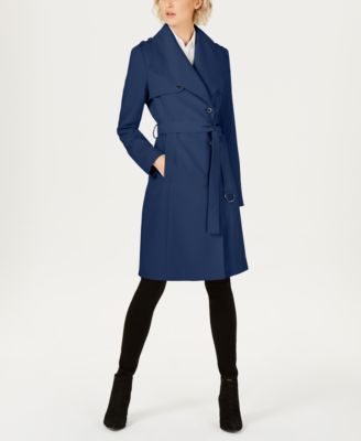 calvin klein blue trench coat
