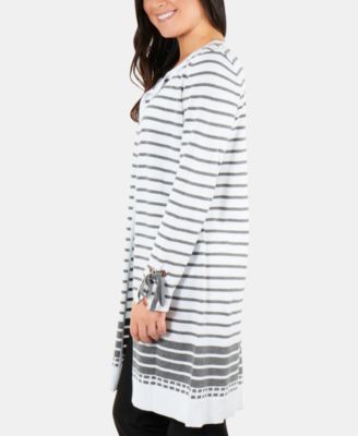 Cardigan Ouvert à Franges America Rag 2X - 95% Coton, Rayé Multi/C - Neuf Avec Étiquettes