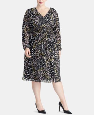 RACHEL Rachel Roy - Plus Size Smocked Midi Dress