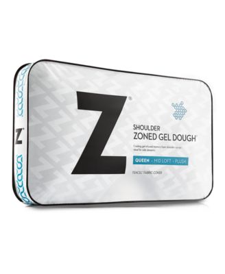 Z Shoulder Cutout Zoned Gel Dough Memory Foam Pillow, Queen