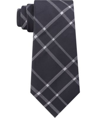 Calvin Klein - Men's Stitch Plaid Slim Silk Tie