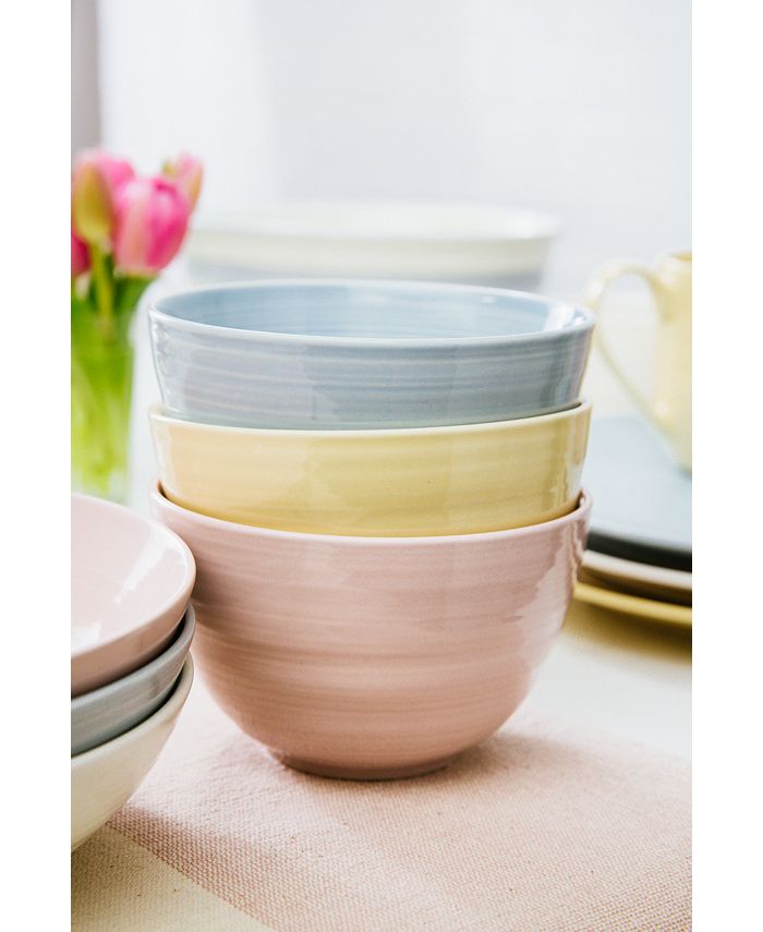 Martha Stewart Collection CLOSEOUT! Color Striping Cereal Bowls, Set of