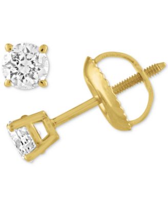 real diamond earrings screw back