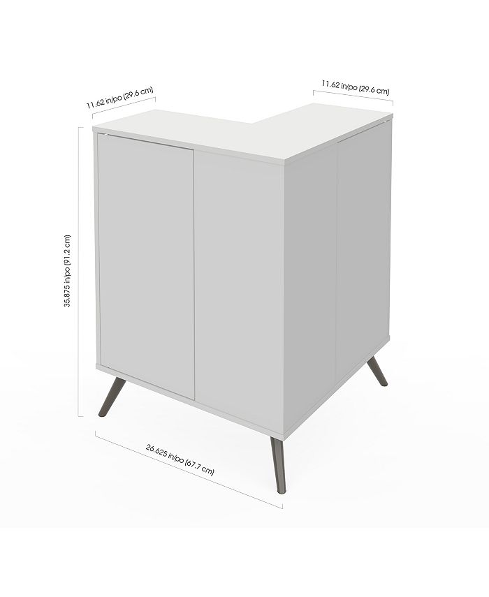 Bestar Small Space Krom Outer Corner Storage Unit Macy's