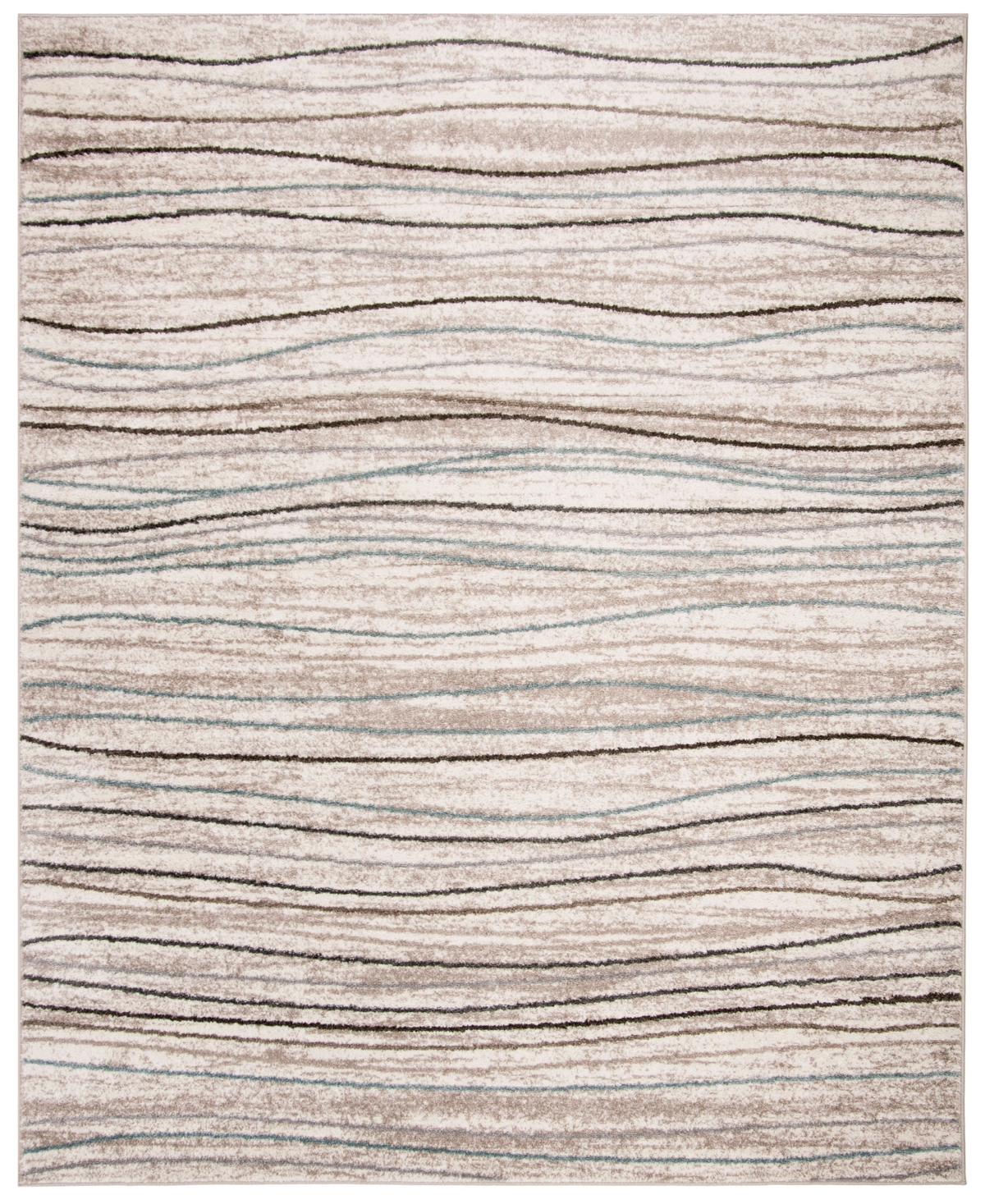 Safavieh Amsterdam Cream and Beige 9' x 12' Outdoor Area Rug - Cream
