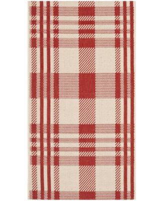 Safavieh Courtyard CY6201 Red and Bone 2'7