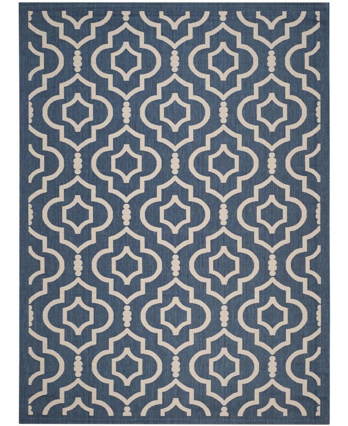 Safavieh Courtyard Navy and Beige 9' x 12' Sisal Weave Outdoor Area Rug - Navy / Bei