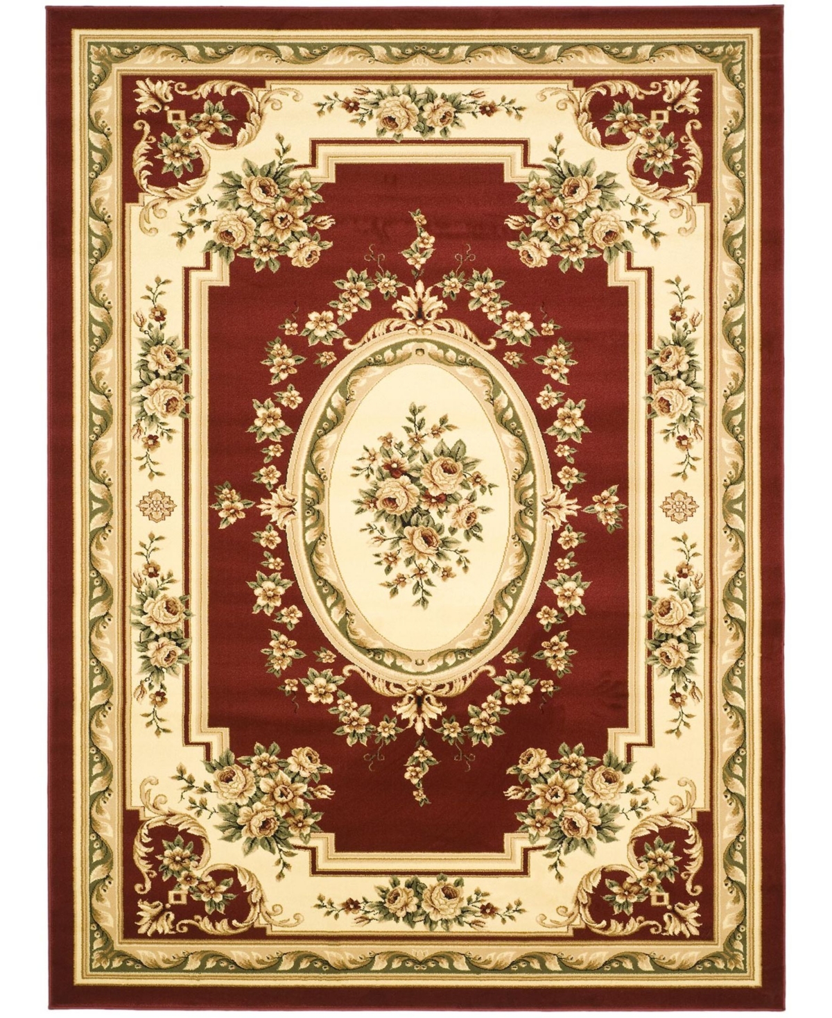 Safavieh Lyndhurst Red and Ivory 9' x 12' Area Rug - Red Group