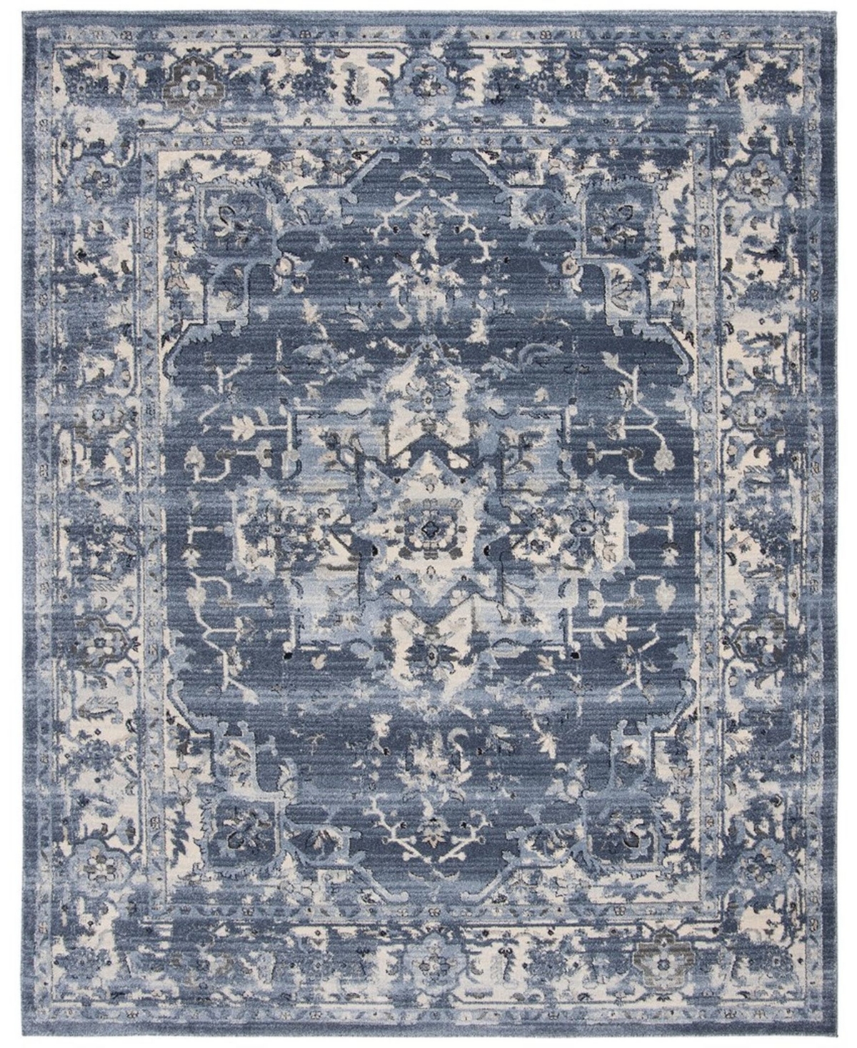 Safavieh Charleston Navy and Creme 9' x 12' Sisal Weave Area Rug - Navy