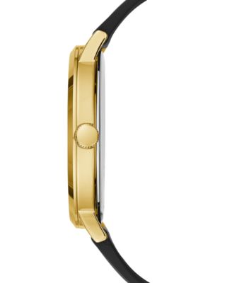 Men's Supernova Diamond-Accent Black Silicone Strap Watch 44mm