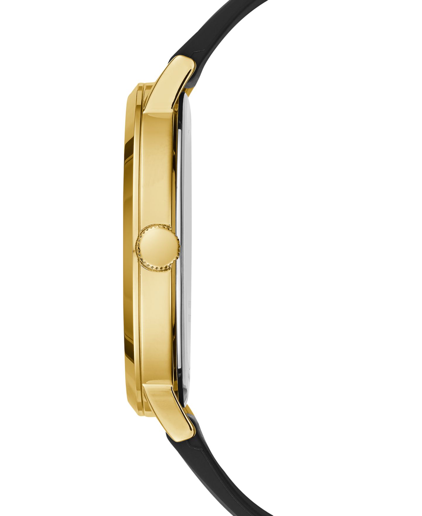 Мужские часы GUESS Supernova Diamond-Accent Black Silicone Strap Watch 44mm — фото 3