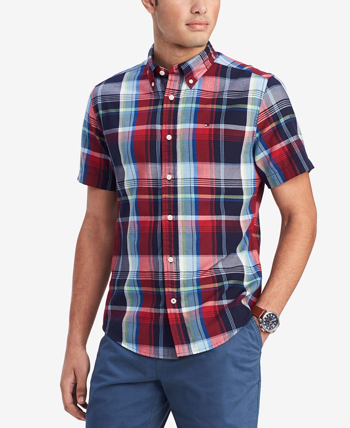 Tommy Hilfiger Men's Twill Plaid Shirt, Created for Macy's Macy's
