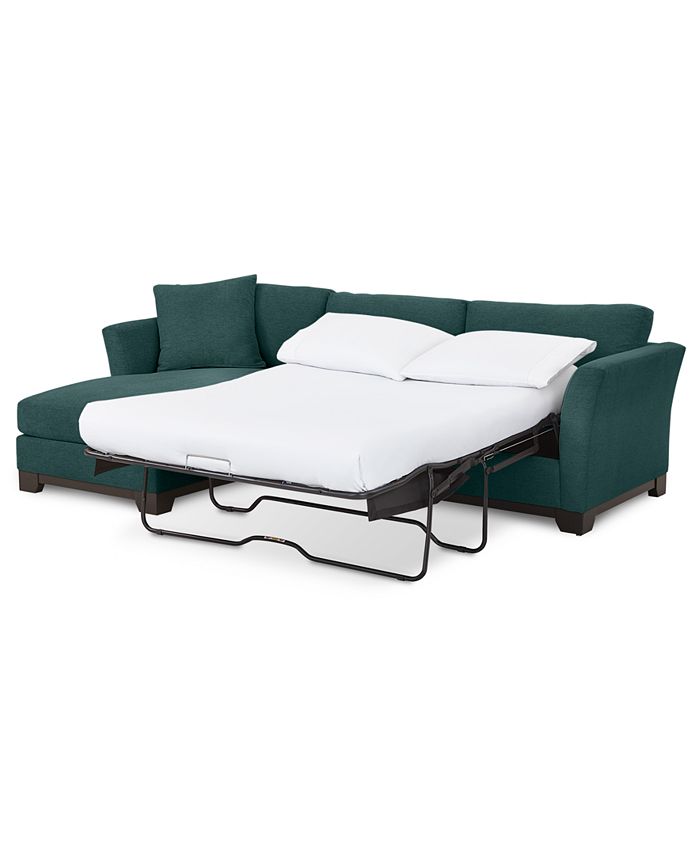 Furniture Elliot II 107" Fabric 2Pc. Chaise Sleeper Sectional Sofa
