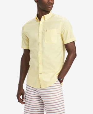 TOMMY HILFIGER MEN'S CUSTOM FIT MAX SOLID SHIRT, CREATED FOR MACY'S