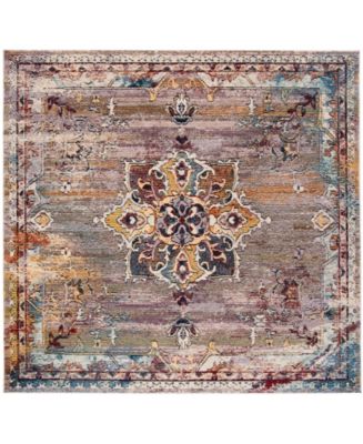 Safavieh Savannah Gray and Cream 7' x 7' Square Area Rug - Macy's