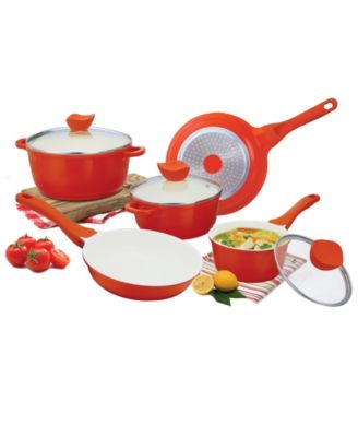 Culinary Edge 8 Piece Ceramic Nonstick Die Cast Aluminum Cookware Set