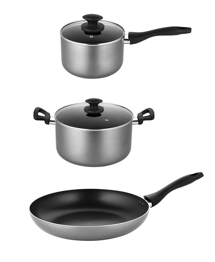 Culinary Edge 5 Piece Nonstick Cookware Set - 3QT Saucepan, 8QT Stock ...