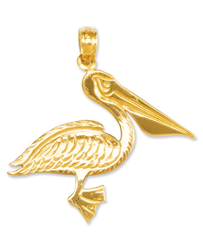 Macy's 14k Gold Charm, Angel Wing Charm - Macy's