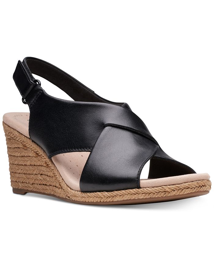 Clarks Collection Women's Lafely Alaine Wedge Sandals, Created for Macy ...