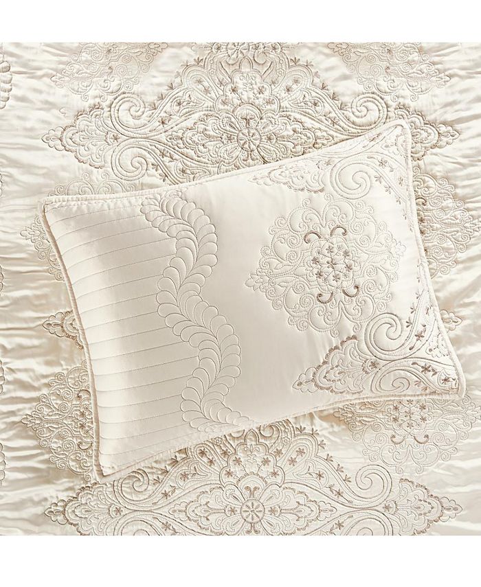 Martha Stewart Collection Column Embroidery Twin Bedspread, Created for
