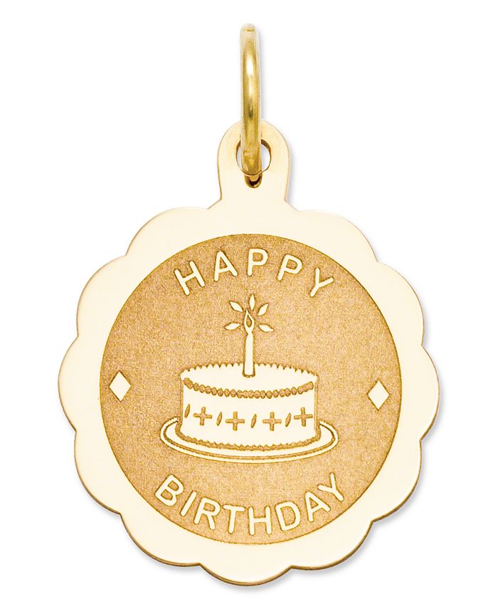 Macy's - 14k Gold Charm, Happy Birthday Charm