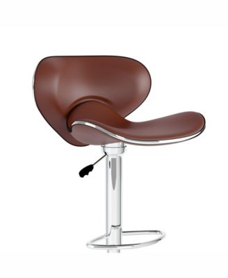 CorLiving Curved Form Fitting Adjustable Barstool In Leatherette, Set ...