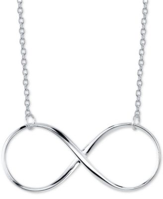 Unwritten - Open Infinity 18" Pendant Necklace in Sterling Silver
