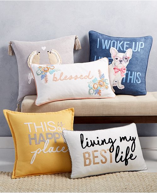 Lacourte Decorative Pillow Collection Reviews Bed Bath Macy S