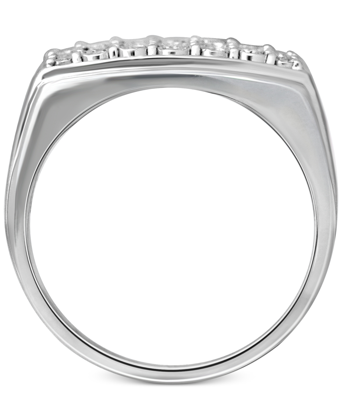 Men's Diamond Cluster Ring (1/2 ct. t.w.) in Sterlingor 14k Gold-Plated- Silver