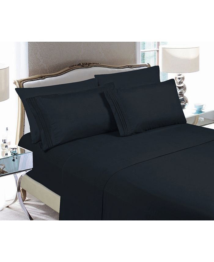 Elegant Comfort 5Piece Luxury Soft Solid Bed Sheet Set Split King Macy's