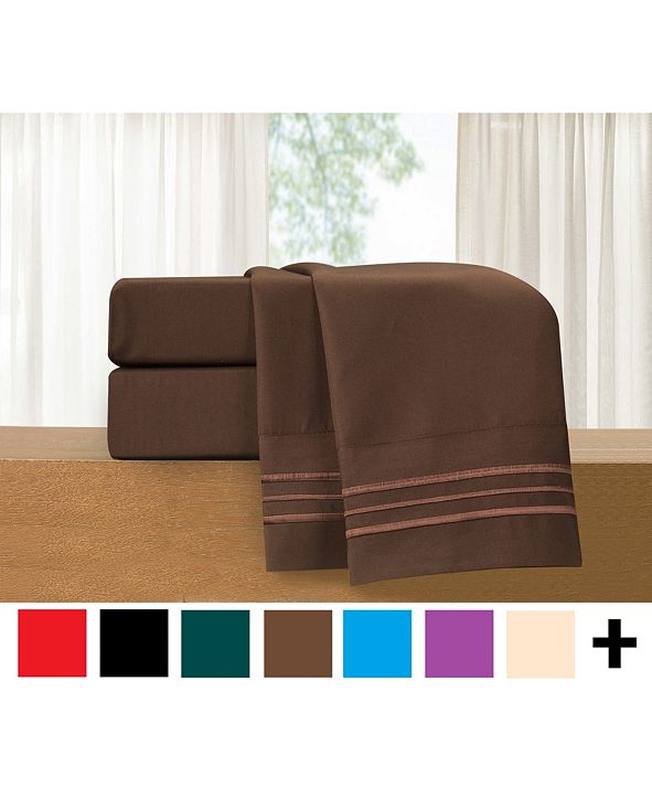 Elegant Comfort 5-Piece Luxury Soft Solid Bed Sheet Set ...