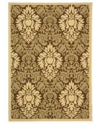 Courtyard CY2714 Brown and Natural 8' x 11' Outdoor Area Rug