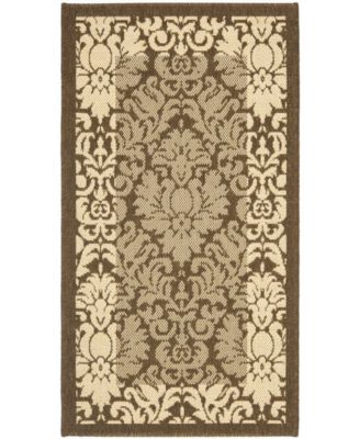 Courtyard CY2727 Brown and Natural 5'3" x 7'7" Outdoor Area Rug