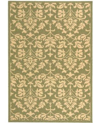 Courtyard CY3416 Olive and Natural 8' x 11' Sisal Weave Outdoor Area Rug
