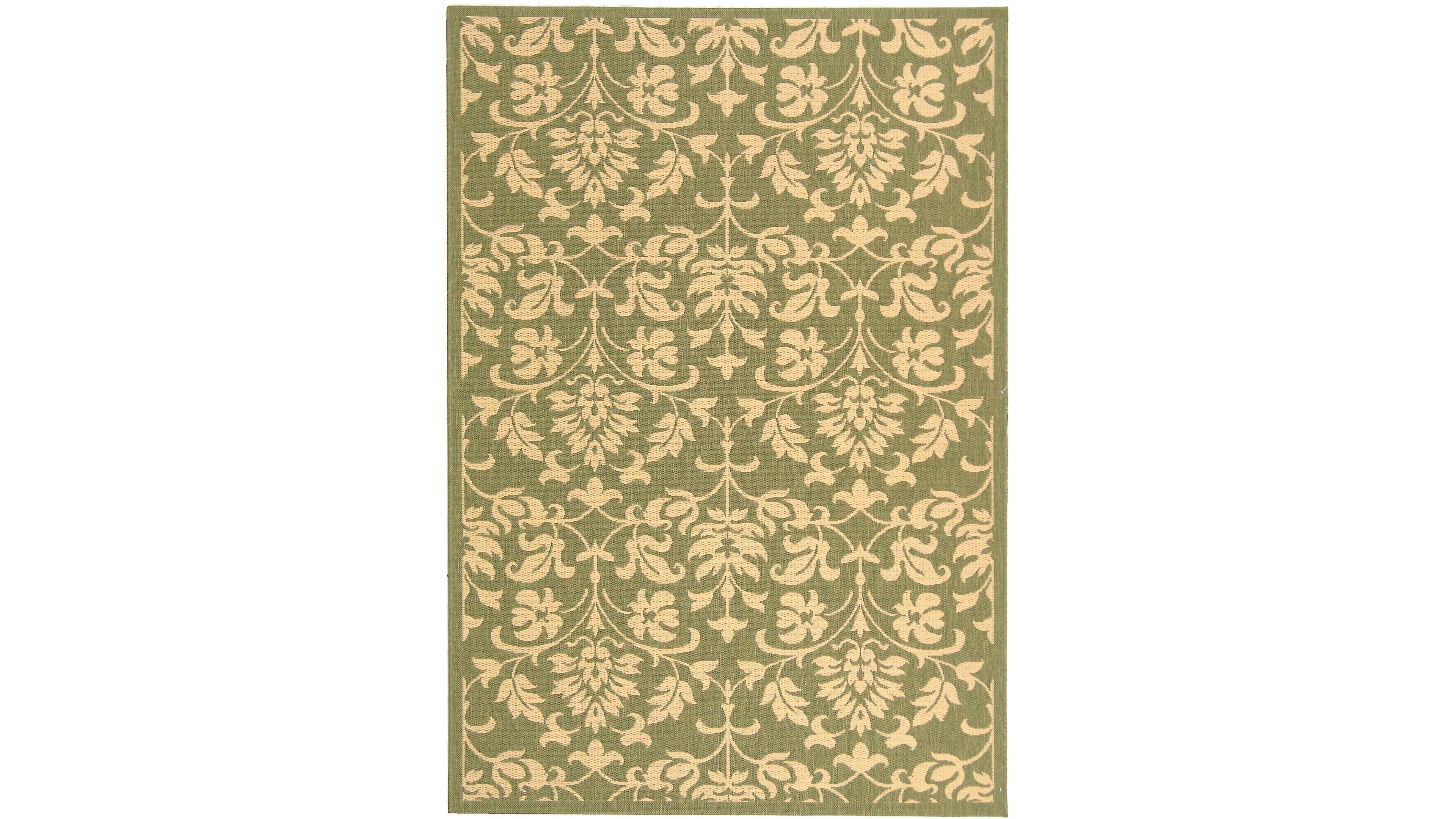 Safavieh Courtyard CY3416 Olive and Natural 8' x 11' Sisal Weave Outdoor Area Rug