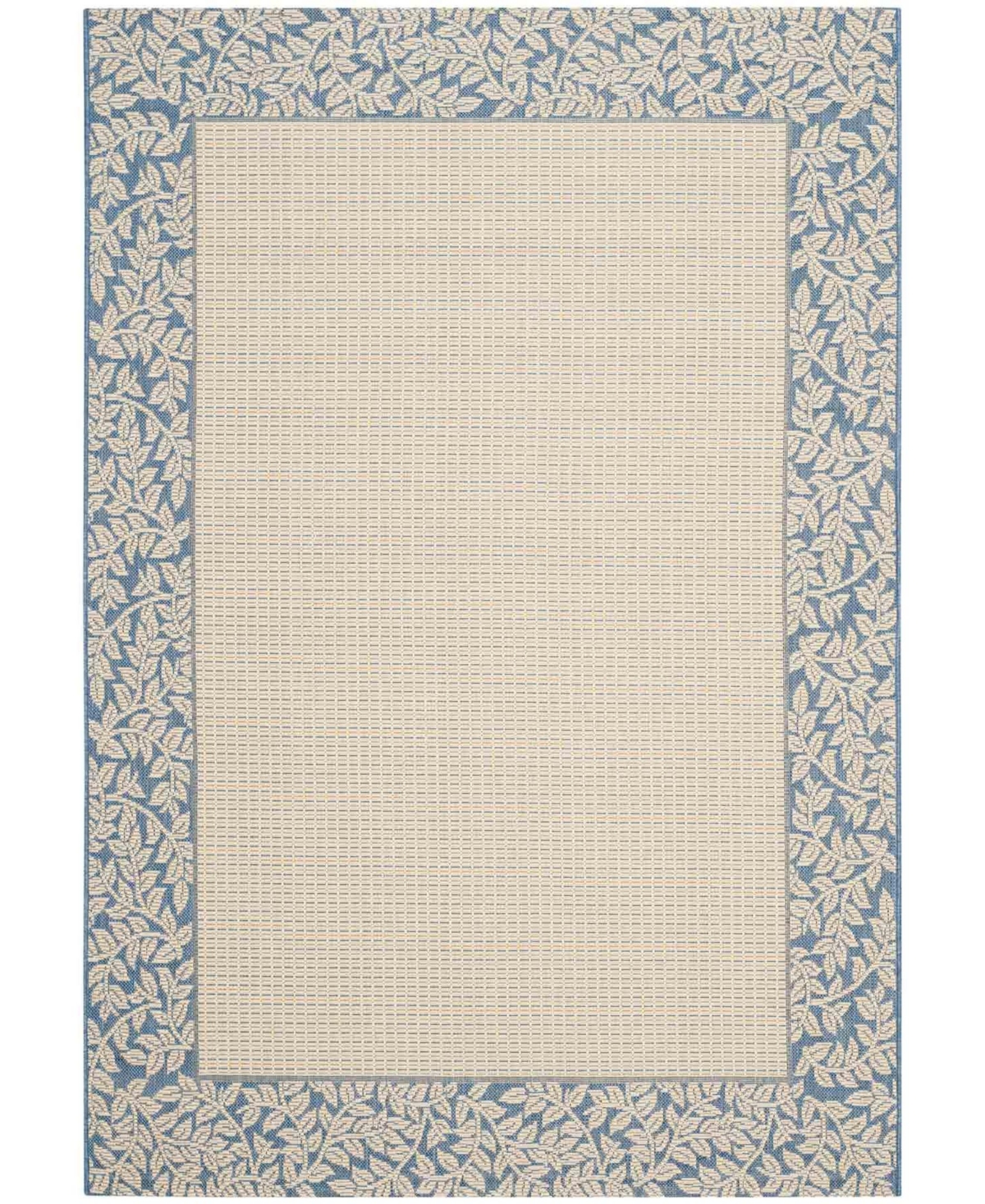 Safavieh Courtyard Natural and Blue 9' x 12' Outdoor Area Rug - Natural /