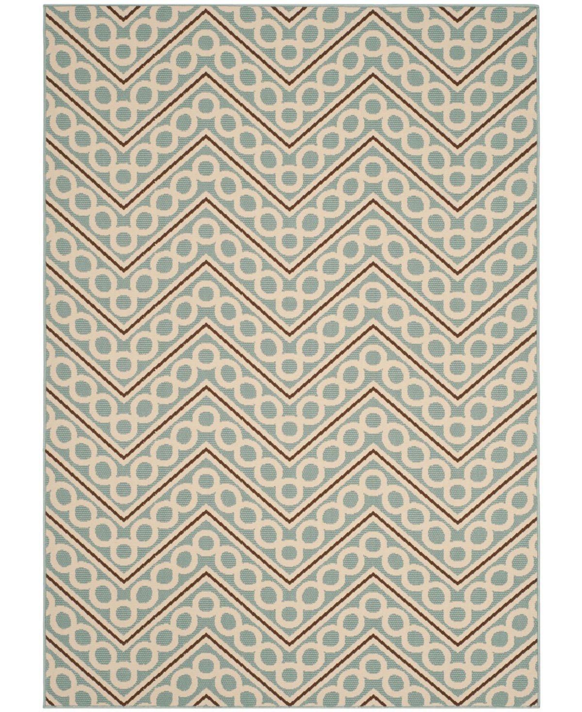 Safavieh Hampton Light Blue and Ivory 8' x 11' Outdoor Area Rug - Light Blue
