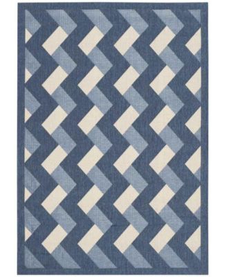 Safavieh Courtyard CY7430 Navy and Beige 6'7