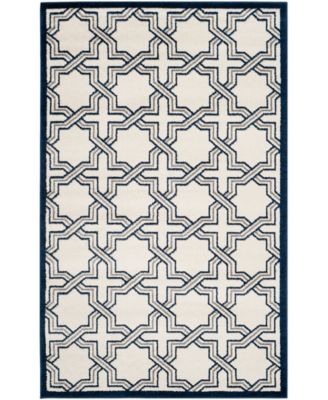 Amherst Ivory and Navy 6' x 9' Area Rug