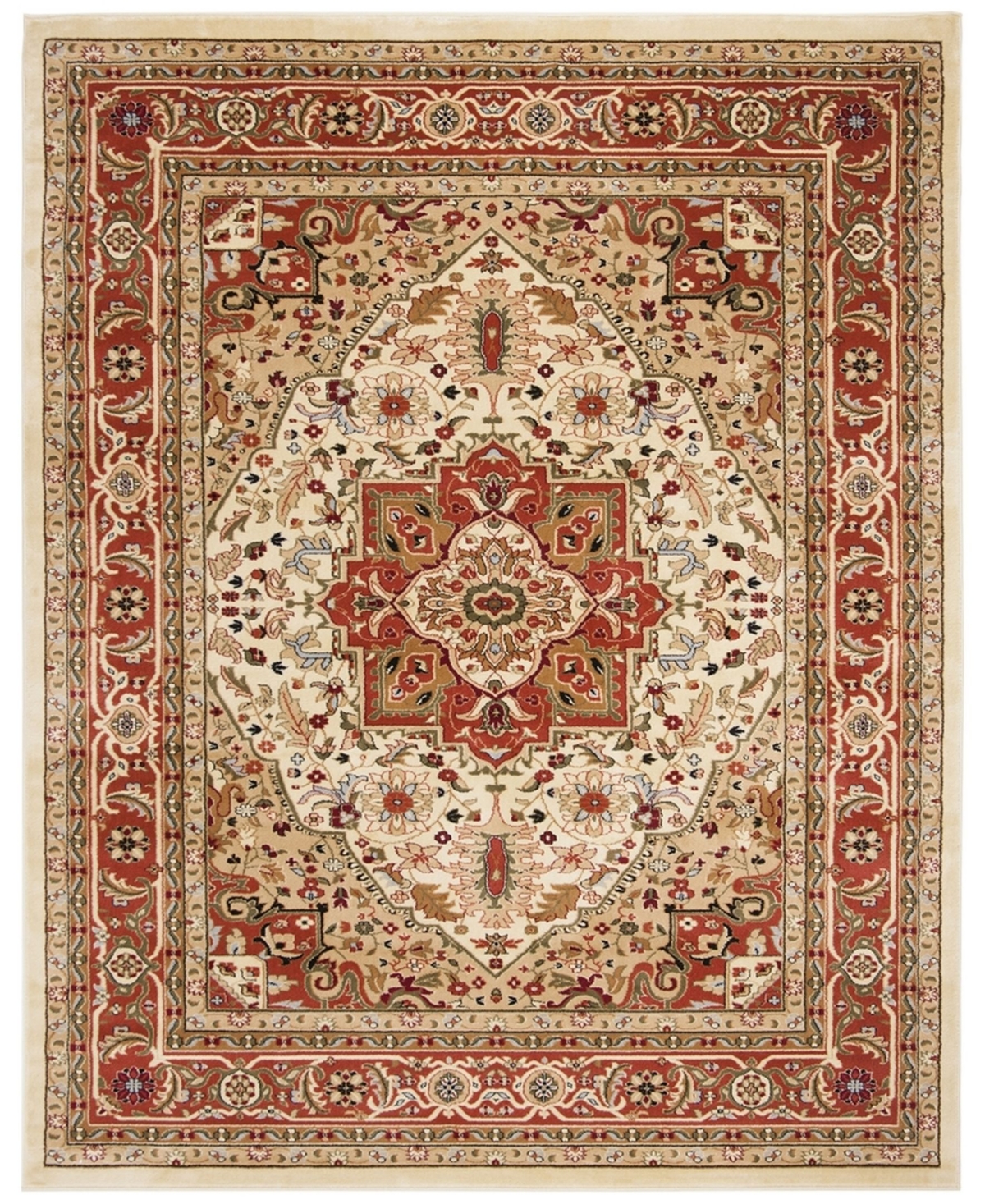 Safavieh Lyndhurst Ivory and Rust 11' x 15' Area Rug - Ivory